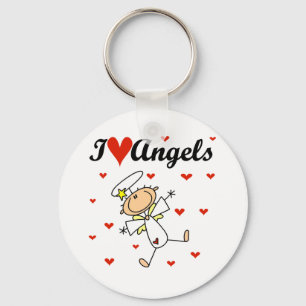 I Love Angels T-shirts and Gifts Keychain