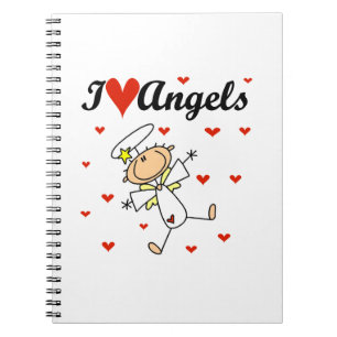 I Love Angels T-shirts and Gifts Notebook