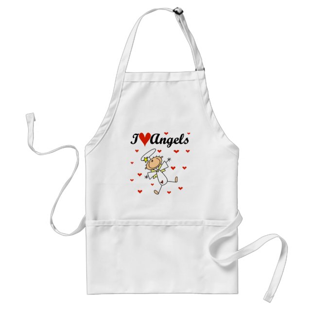 I Love Angels T-shirts and Gifts Standard Apron (Front)
