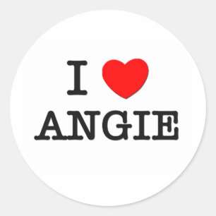 I Love Angie Classic Round Sticker