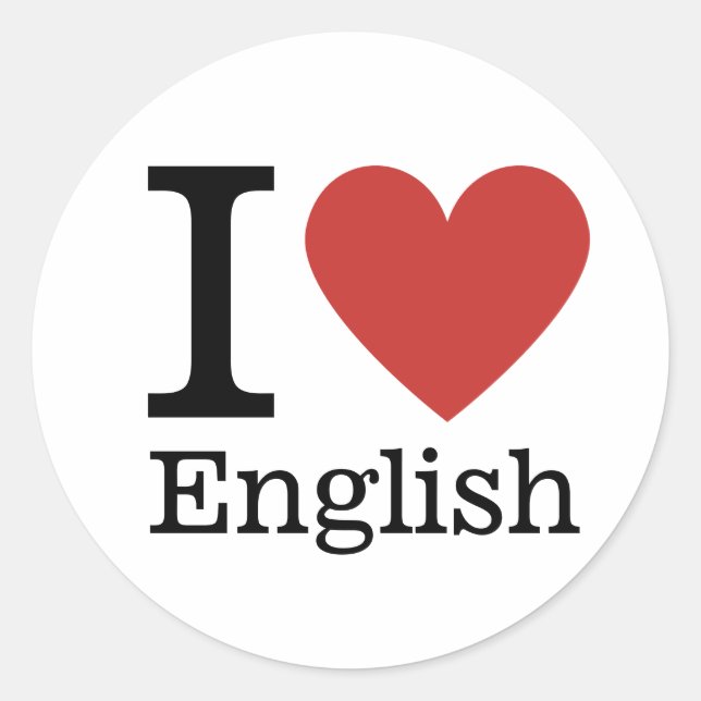 I ❤️ Love Anglais STICKER (Devant)