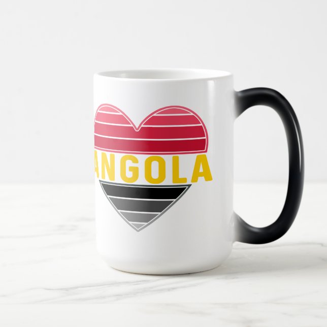 I Love Angola, Angolan Heart  Magic Mug (Right)