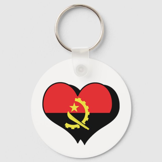 I Love Angola Keychain (Front)