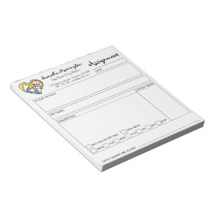 I love animals - Cat Dog Fish Bird in a Heart 1 Notepad
