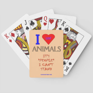 I LOVE ANIMALS PLAYING CARDS