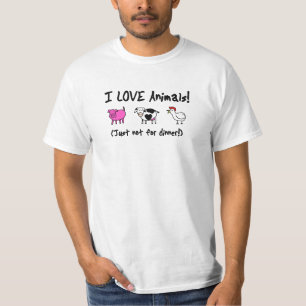 I Love Animals Vegetarian T-Shirt