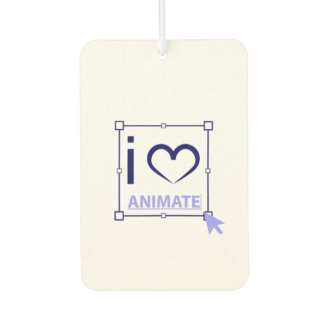 I Love Animate Air Freshener (Front)