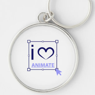 I Love Animate Keychain