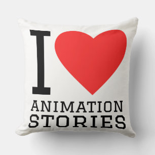 I love animation stories throw pillow