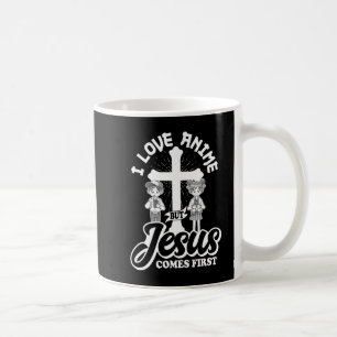 I Love Anime But Jesus Comes First Anime Lover Man Coffee Mug