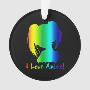 i love anime funny manga cosplay ornament