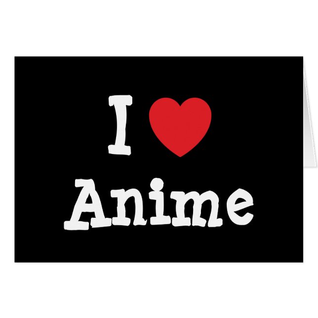 I love Anime heart custom personalized (Front Horizontal)