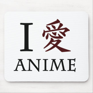 I Love Anime Mouse Pad