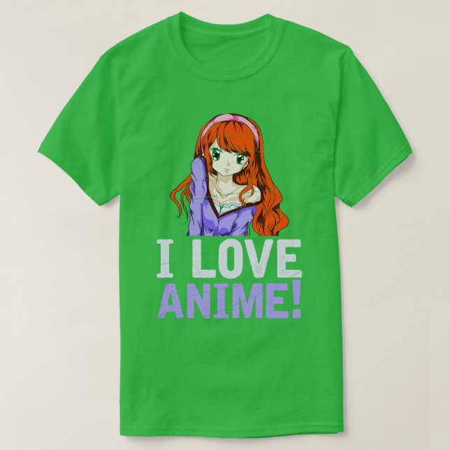 I Love Anime T-Shirt (Design Front)