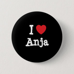 I love Anja heart T-Shirt 2 Inch Round Button