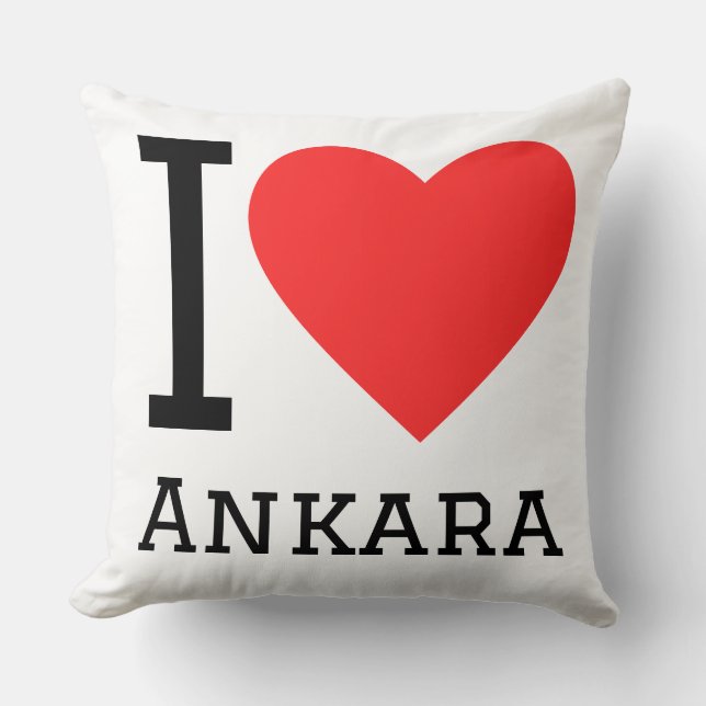 I love Ankara  Throw Pillow (Front)