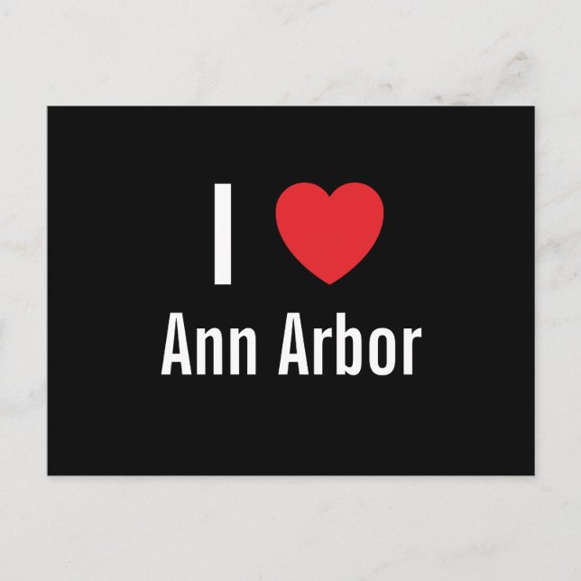 I love Ann Arbor Postcard (Front)