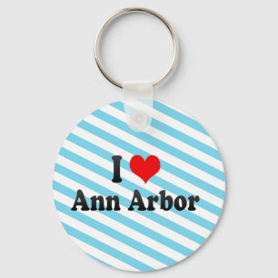 I Love Ann Arbor, United States Keychain