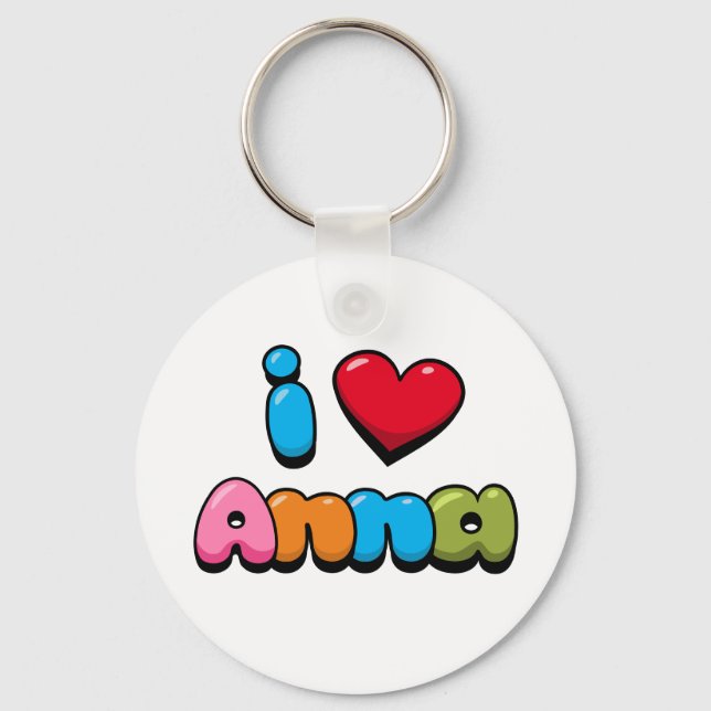 I Love Anna Keychain (Front)