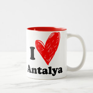 I love Antalya Two-Tone Coffee Mug