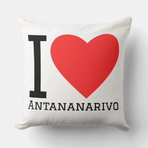 I love antanarivo throw pillow