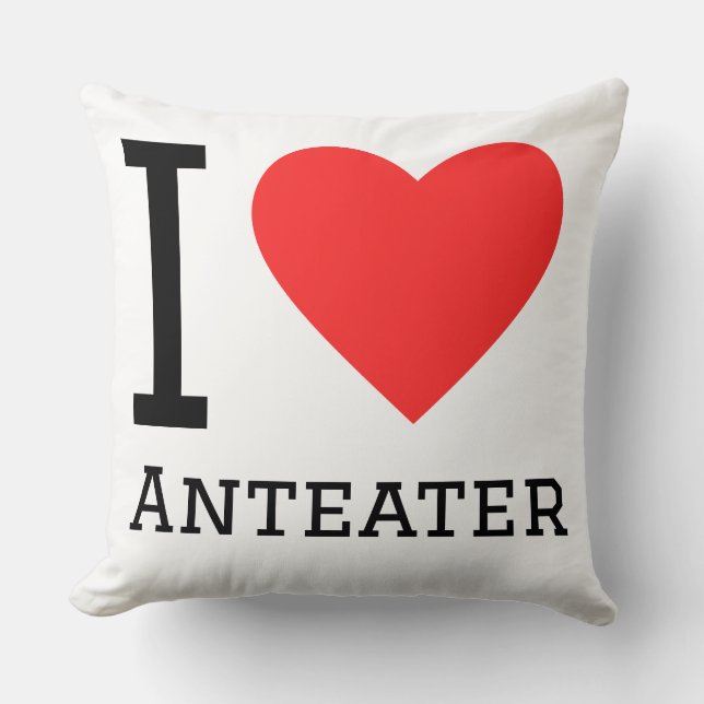 I love anteater throw pillow (Front)