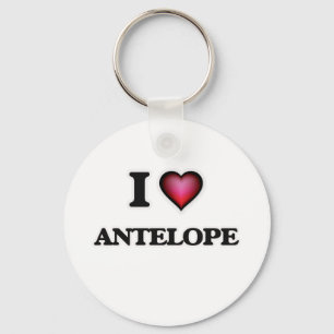 I Love Antelope Keychain