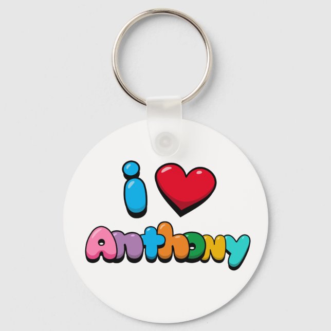 I Love Anthony Keychain (Front)