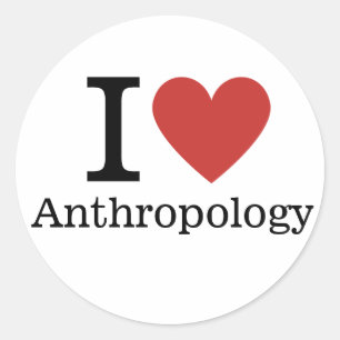 I ❤️ Love Anthropology for Students/Faculty Classic Round Sticker