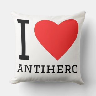 I love antihero throw pillow
