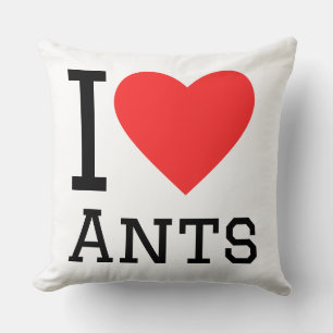 I love ants throw pillow