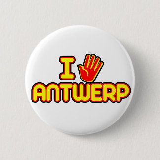 I Love Antwerp (hand) 2 Inch Round Button