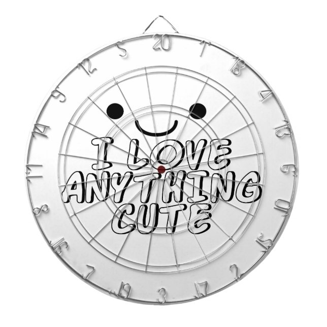 I Love Anything Cute Dartboard (Front)