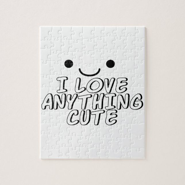 I Love Anything Cute Jigsaw Puzzle (Vertical)
