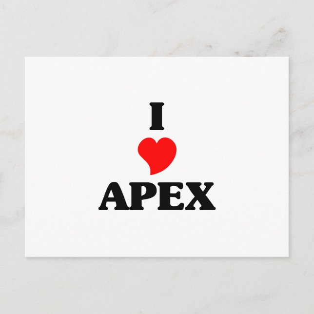 I love Apex Postcard (Front)