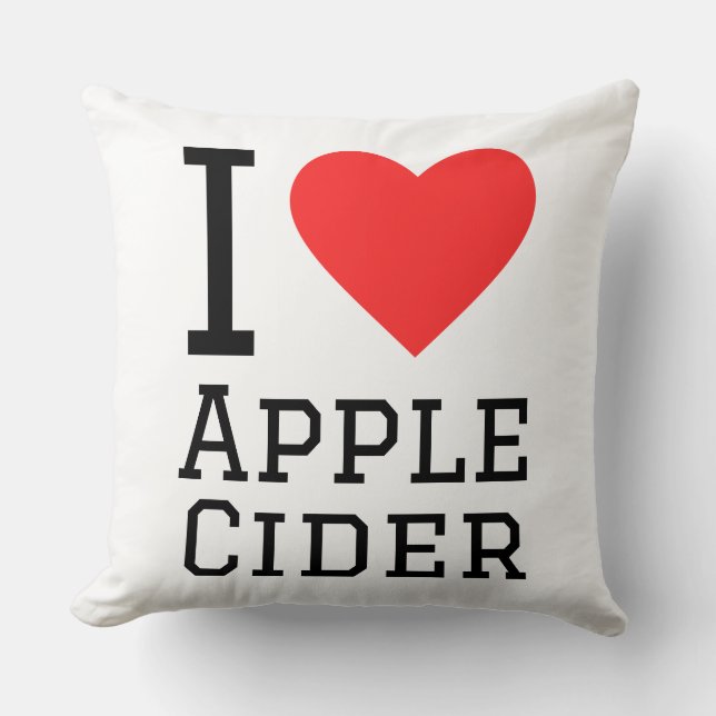 I love apple cider throw pillow (Front)