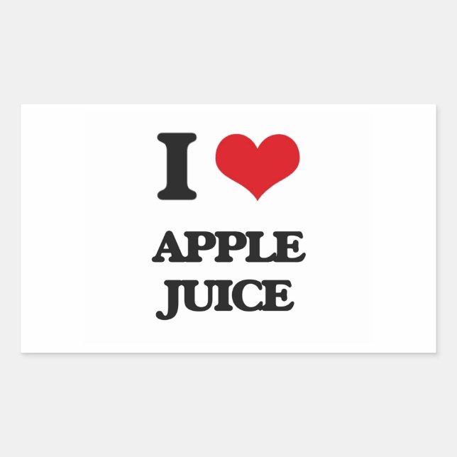 I Love Apple Juice Sticker (Front)