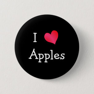 I Love Apples 2 Inch Round Button