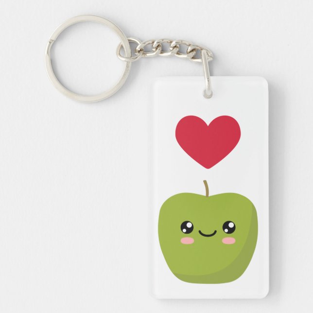 I love Apples Keychain (Front)
