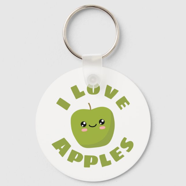 I love Apples Keychain (Front)