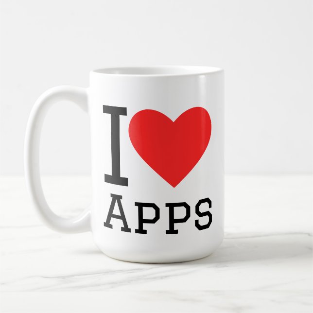 I love apps coffee mug (Left)