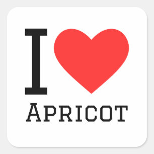 I love apricot square sticker