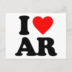 I LOVE AR POSTCARD