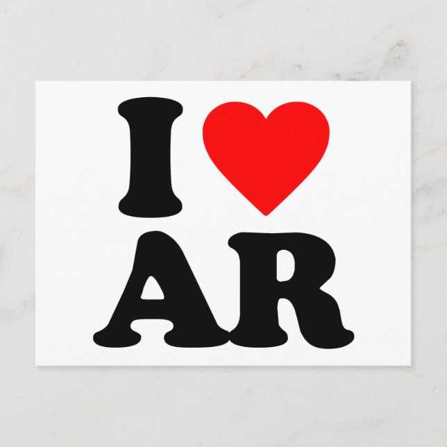 I LOVE AR POSTCARD (Front)