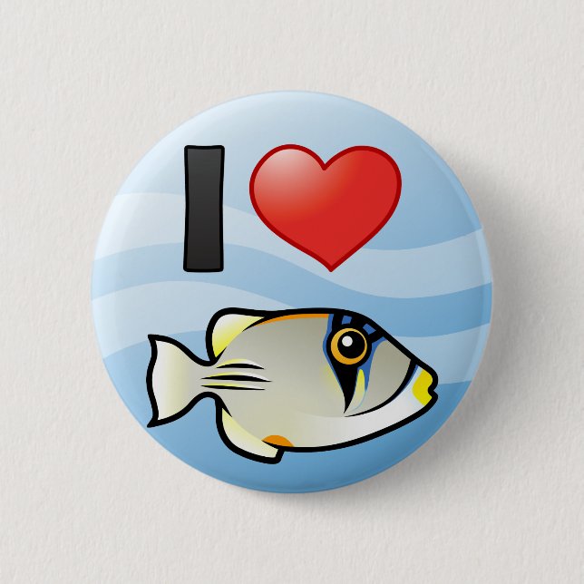 I Love Arabian Picassofish 2 Inch Round Button (Front)