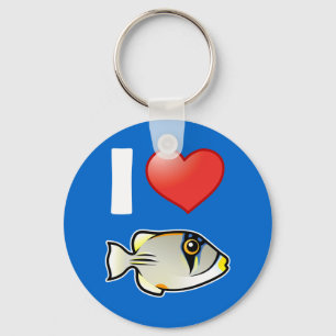 I Love Arabian Picassofish Keychain