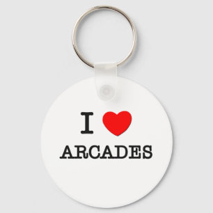 I Love Arcades Keychain