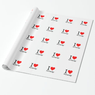 I Love Archaeology Wrapping Paper