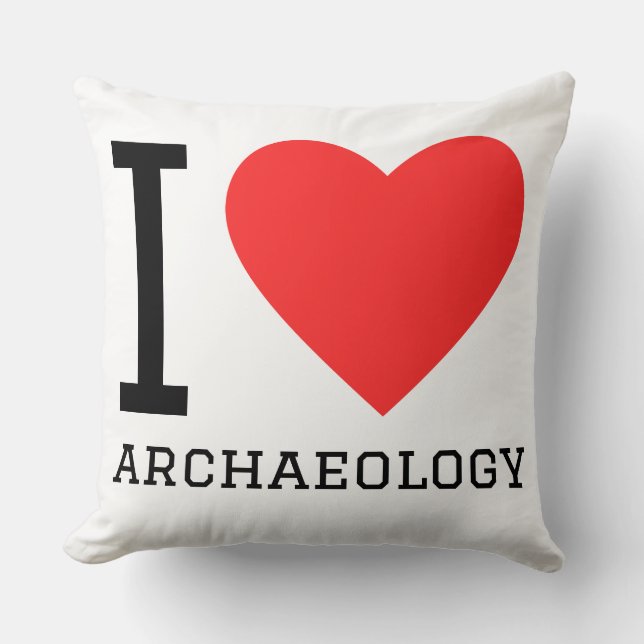 I love archeology  throw pillow (Front)