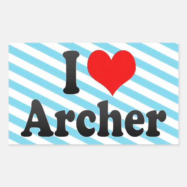I love Archer Sticker (Front)